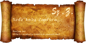 Székely Zamfira névjegykártya